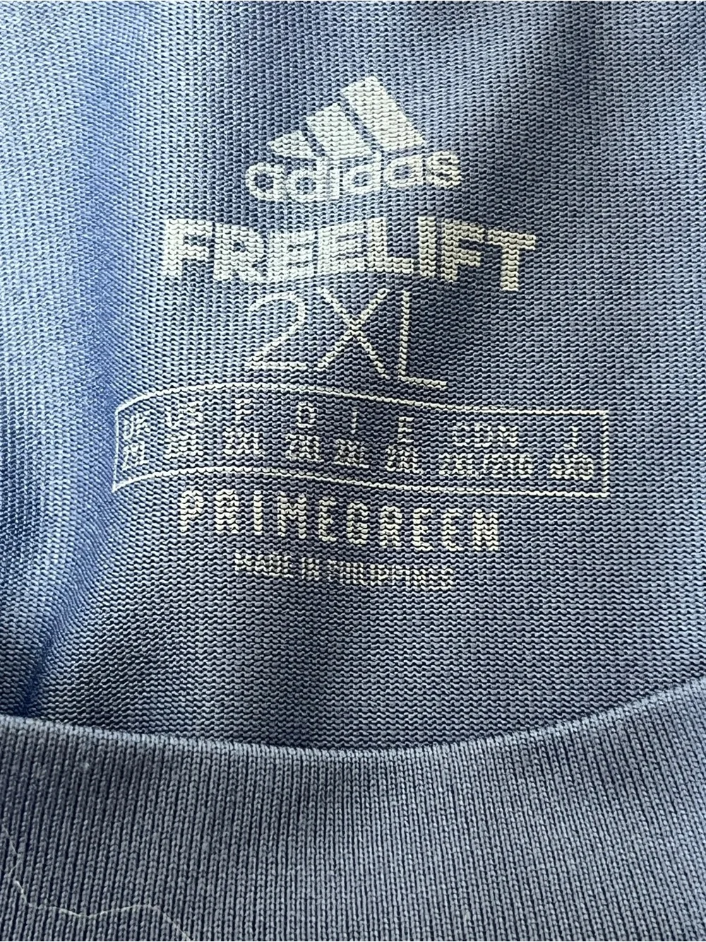 Adidas Blue Freelift Primegreen Athletic Performance T-Shirt Size 2XL Training